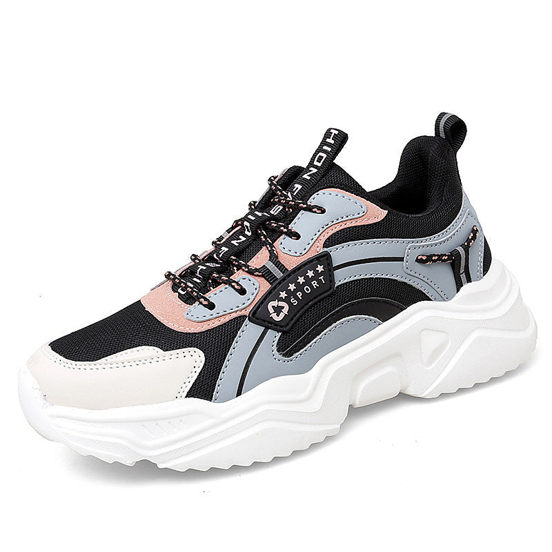 Women's Chunky Sole Sneakers – Casual White Trainers