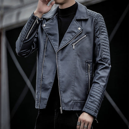 Men's Faux Leather Moto Jacket – Fitted Riding Style