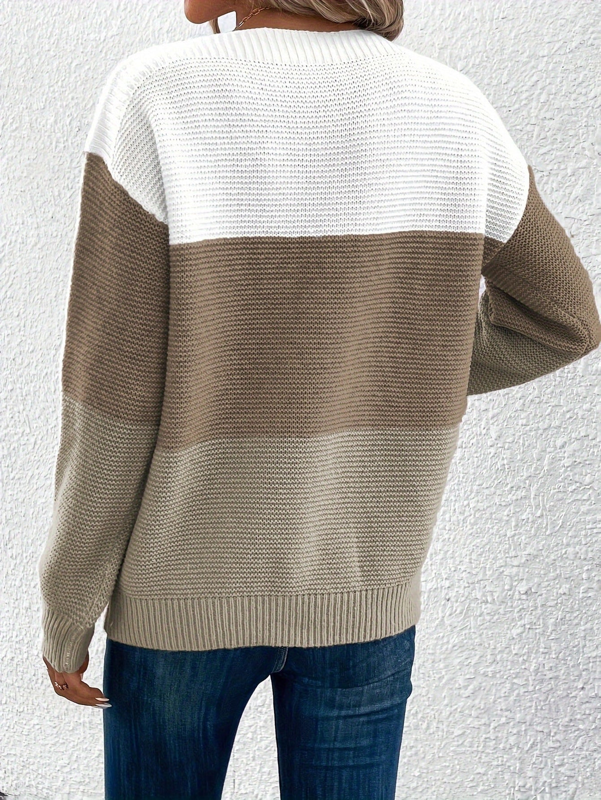 Women's Color-Block Knit Sweater