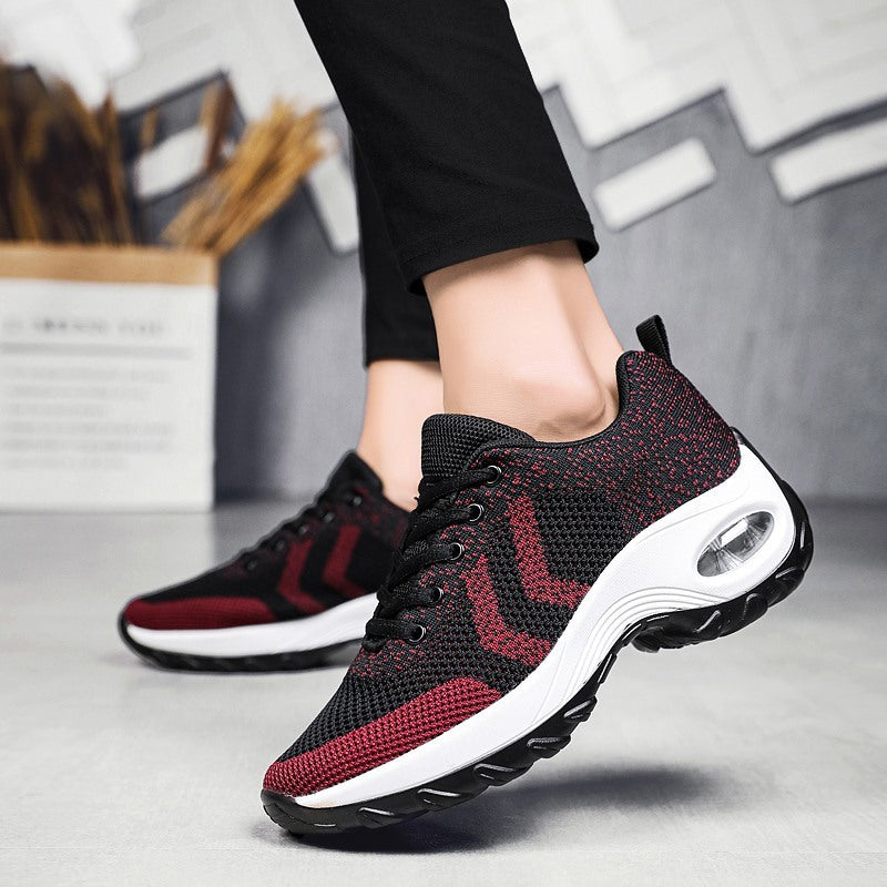 Women's black air cushion sneakers