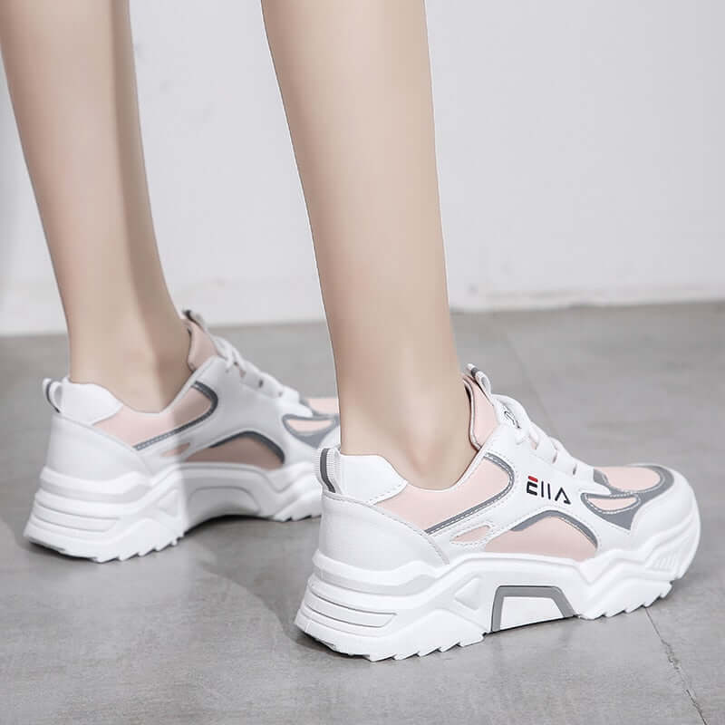 New Sneakers Women Breathable Mesh Casual Shoes Female Fashion Sneaker Lace Up High Leisure Women Vulcanize Shoe Platform