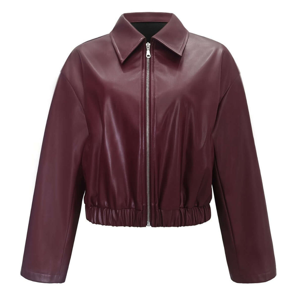 Collar zipper jacket for women