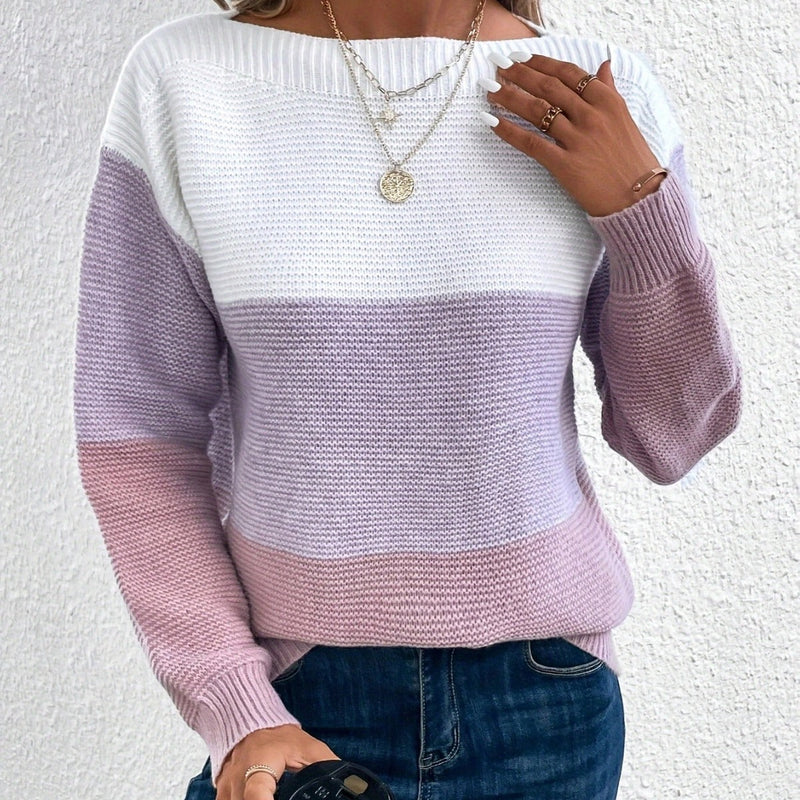 Women's Color-Block Knit Sweater
