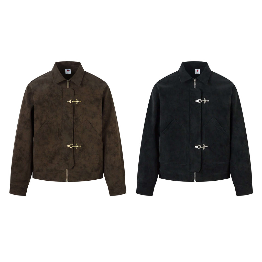 Leather jacket Harrington jacket for men