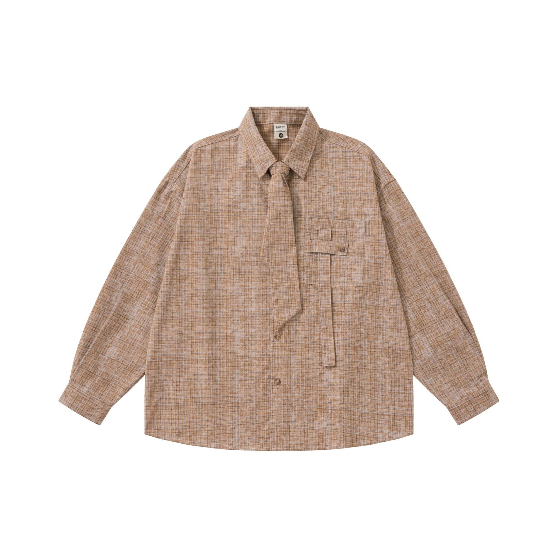 College Wind Long Sleeve Shirt for Men