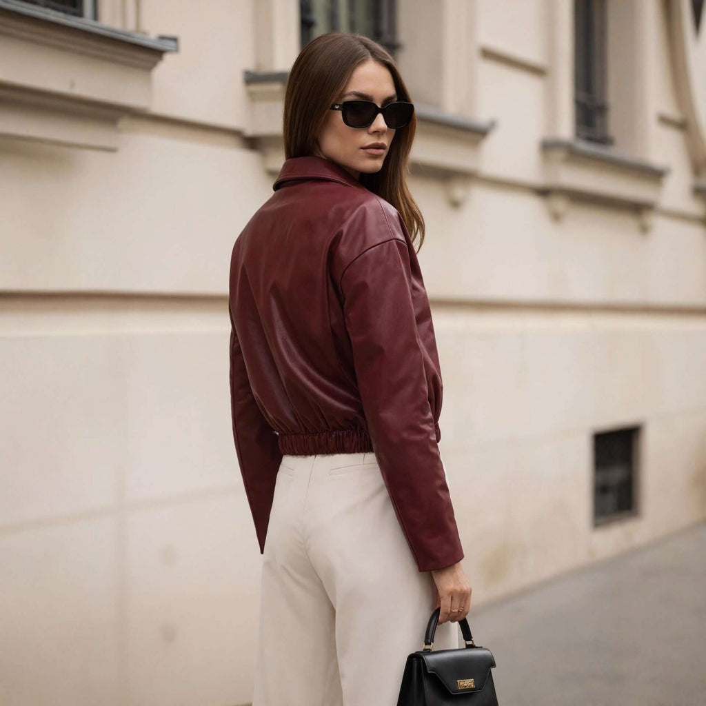 Collar zipper jacket for women