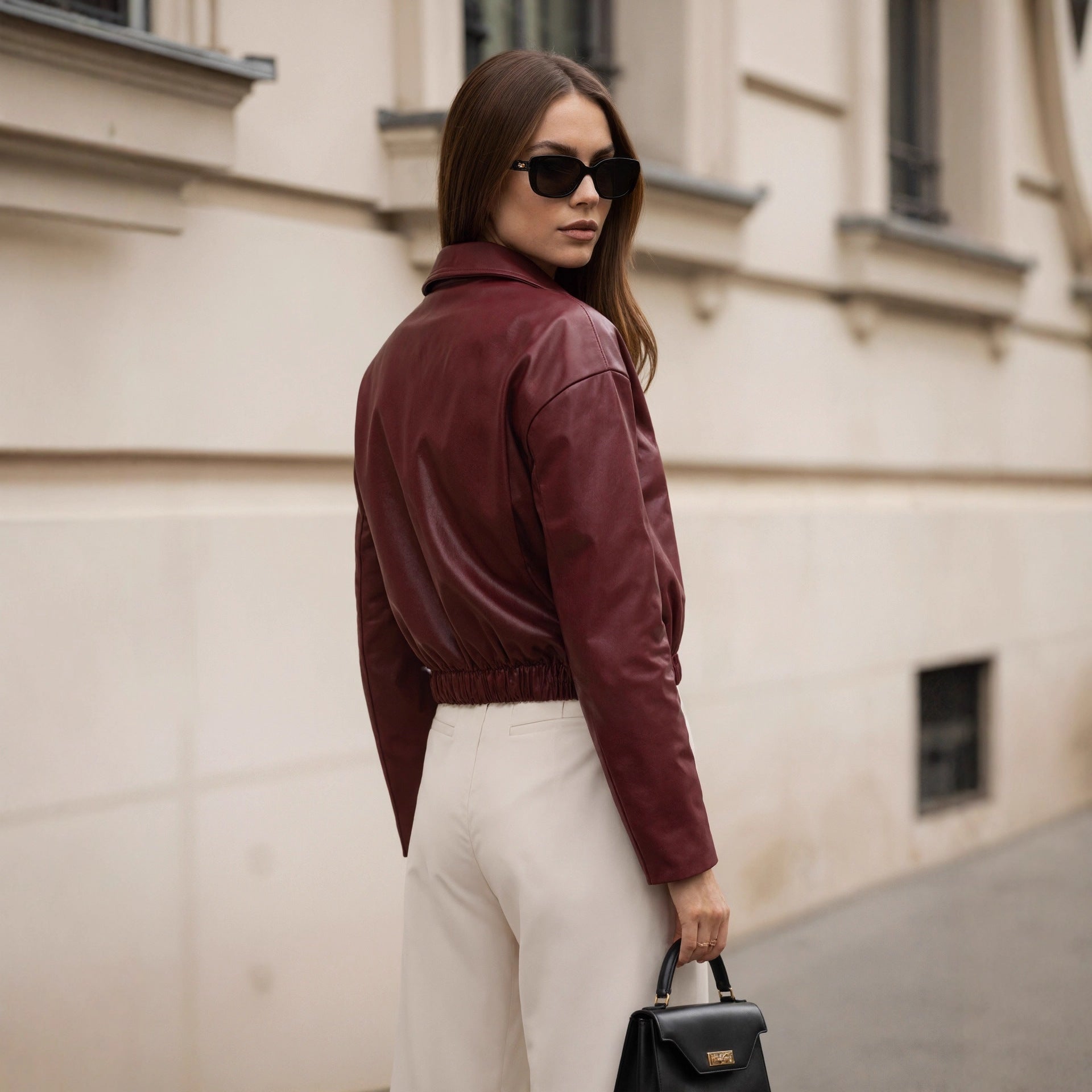 Collar zipper jacket for women