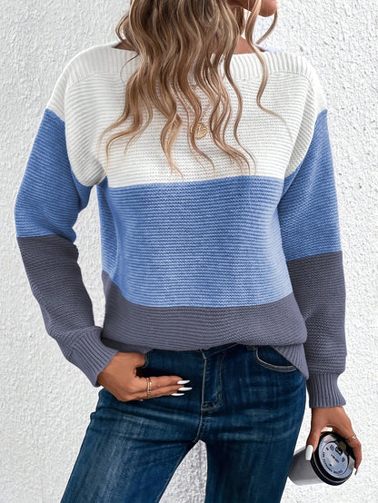 Women's Color-Block Knit Sweater