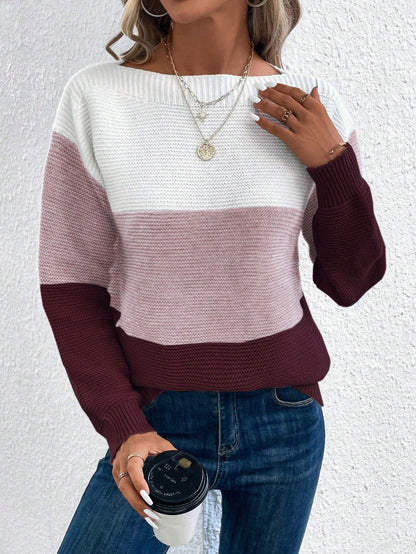 Women's Color-Block Knit Sweater
