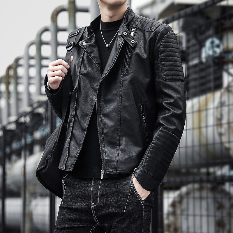 Men's Faux Leather Jacket – Classic Casual Coat