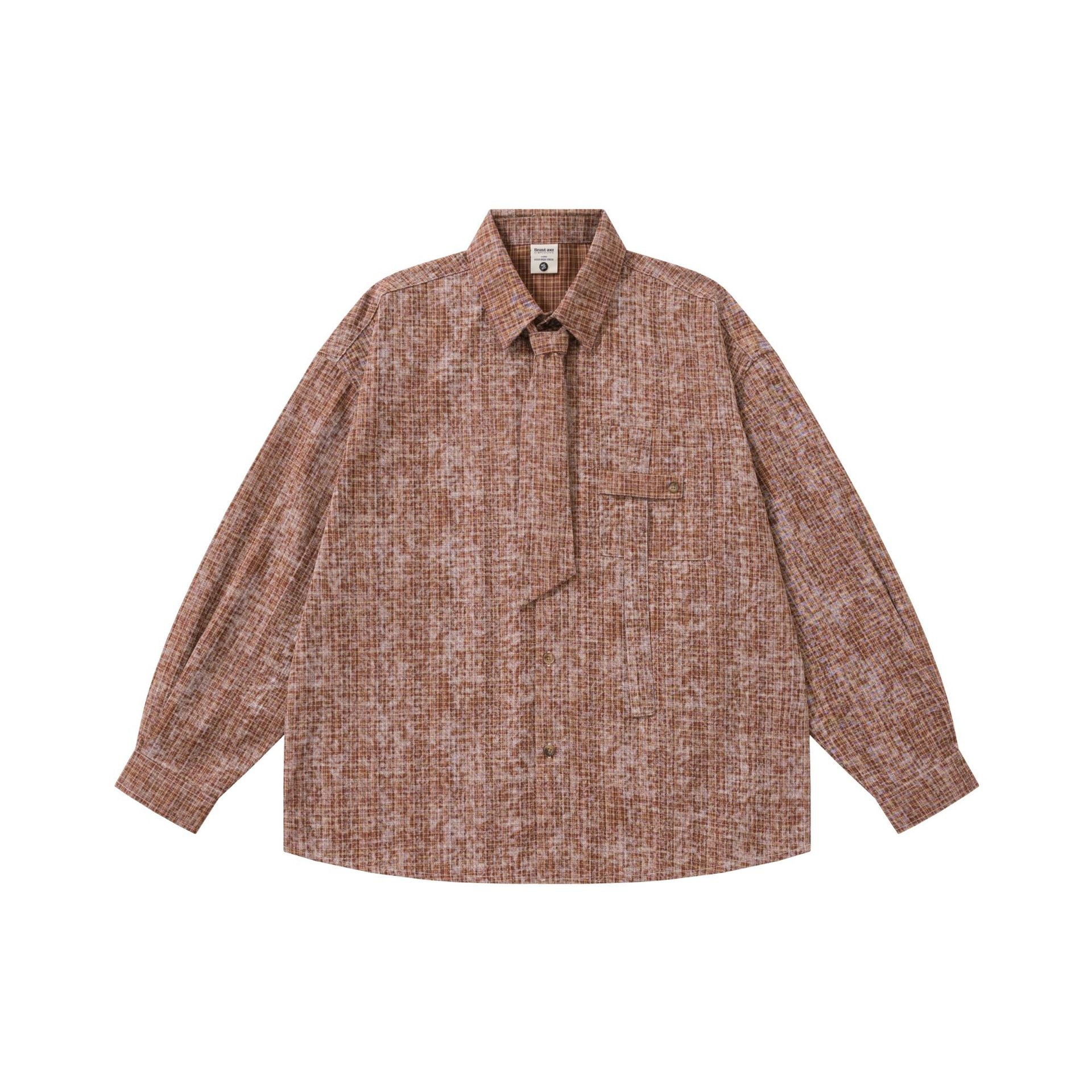 College Wind Long Sleeve Shirt for Men