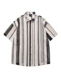 Outfit Hollow-Out Shirt Short Sleeve Men