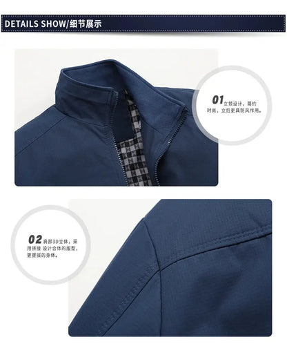 Suzynmom 2025 Spring Autumn Casual Solid Fashion Slim Bomber Jacket Men Overcoat New Arrival Baseball Jackets Men's Jacket M-6XL 8XL Top