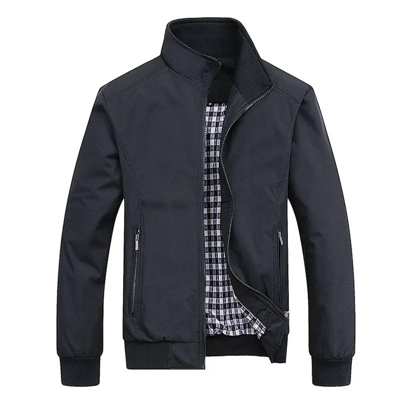 DEE MOONLY 2025 Spring Autumn Casual Solid Slim Bomber Jacket Men M - 8XL - SuzynmomSuzynmomSuzynmomDEE MOONLY 2025 Spring Autumn Casual Solid Slim Bomber Jacket Men M - 8XL