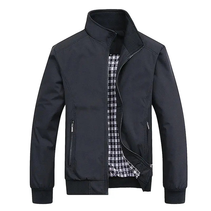 Suzynmom 2025 Spring Autumn Casual Solid Fashion Slim Bomber Jacket Men Overcoat New Arrival Baseball Jackets Men's Jacket M-6XL 8XL Top