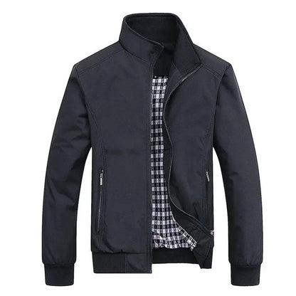 DEE MOONLY 2025 Spring Autumn Casual Solid Slim Bomber Jacket Men M - 8XL - SuzynmomSuzynmomSuzynmomDEE MOONLY 2025 Spring Autumn Casual Solid Slim Bomber Jacket Men M - 8XL