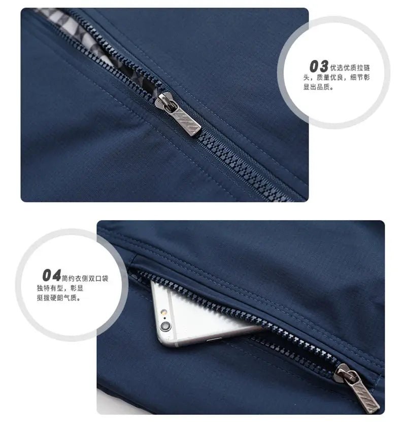 DEE MOONLY 2025 Spring Autumn Casual Solid Slim Bomber Jacket Men M - 8XL - SuzynmomSuzynmomSuzynmomDEE MOONLY 2025 Spring Autumn Casual Solid Slim Bomber Jacket Men M - 8XL