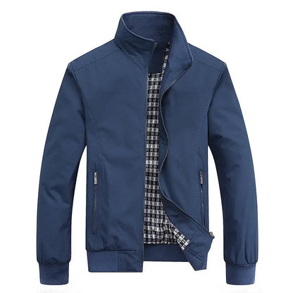 Suzynmom 2025 Spring Autumn Casual Solid Fashion Slim Bomber Jacket Men Overcoat New Arrival Baseball Jackets Men's Jacket M-6XL 8XL Top