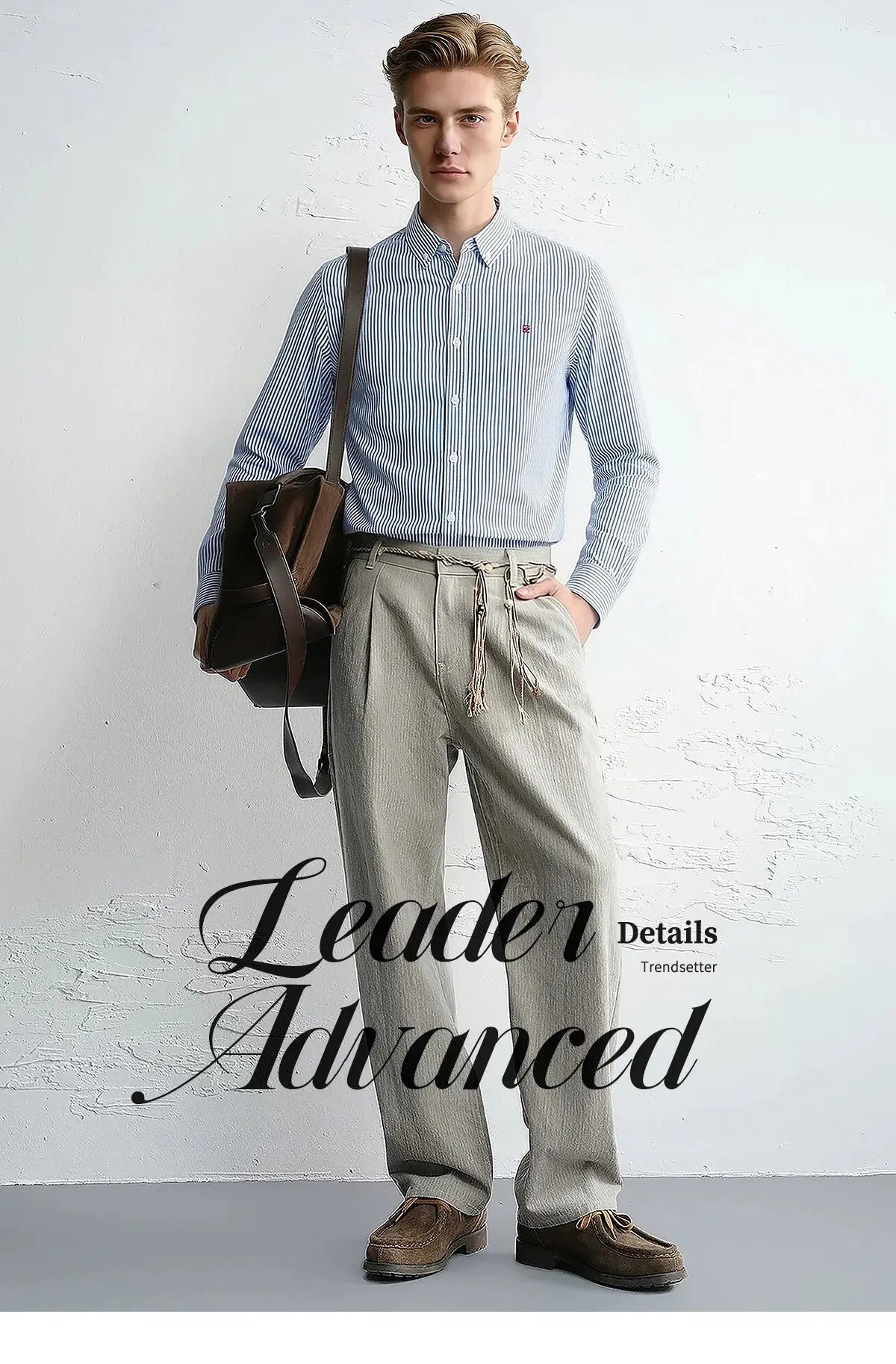 Suzynmom Men's Shirt Elegant Commuting Single Breasted Men's Shirt Business Thin Stripe Design Classic Casual Men's Long Sleeved Blouses
