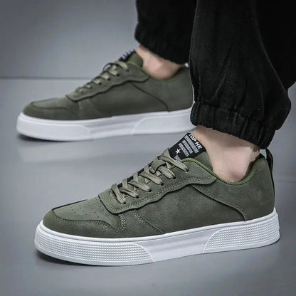 Suzynmom Men's Sneakers Platform Casual Shoes Soft Non Slip Running Shoes Trend Lightweight Flat Shoe Lace-up Shoes for Men Tenis Hombres