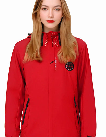 Suzynmom Women Interchange Jacket Spring Outdoor Mountaineering On Foot Jacket Couple Fashion Splicing Color Thin Zipper Coat Male
