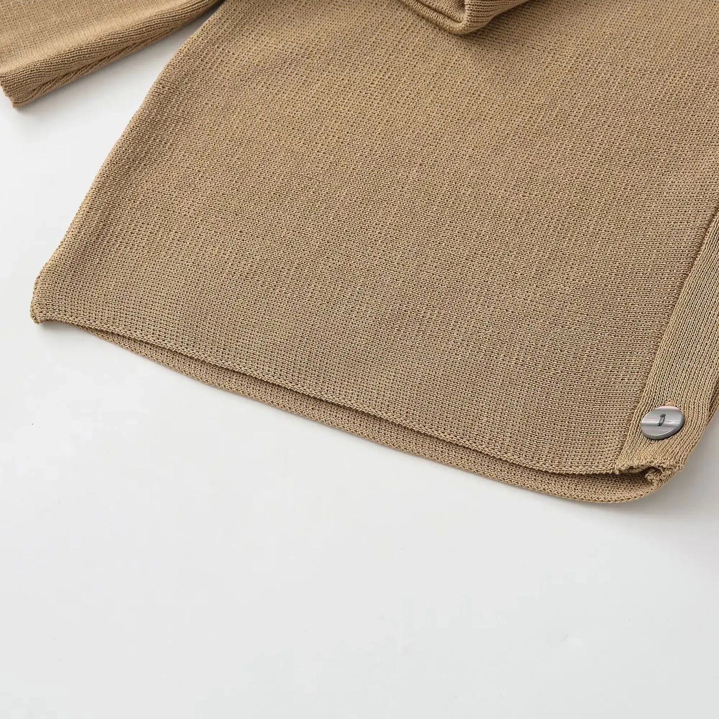 Zazevity Women's Slim Fit One - Neck Sweater in Khaki - SuzynmomSuzynmomSuzynmomZazevity Women's Slim Fit One - Neck Sweater in Khaki
