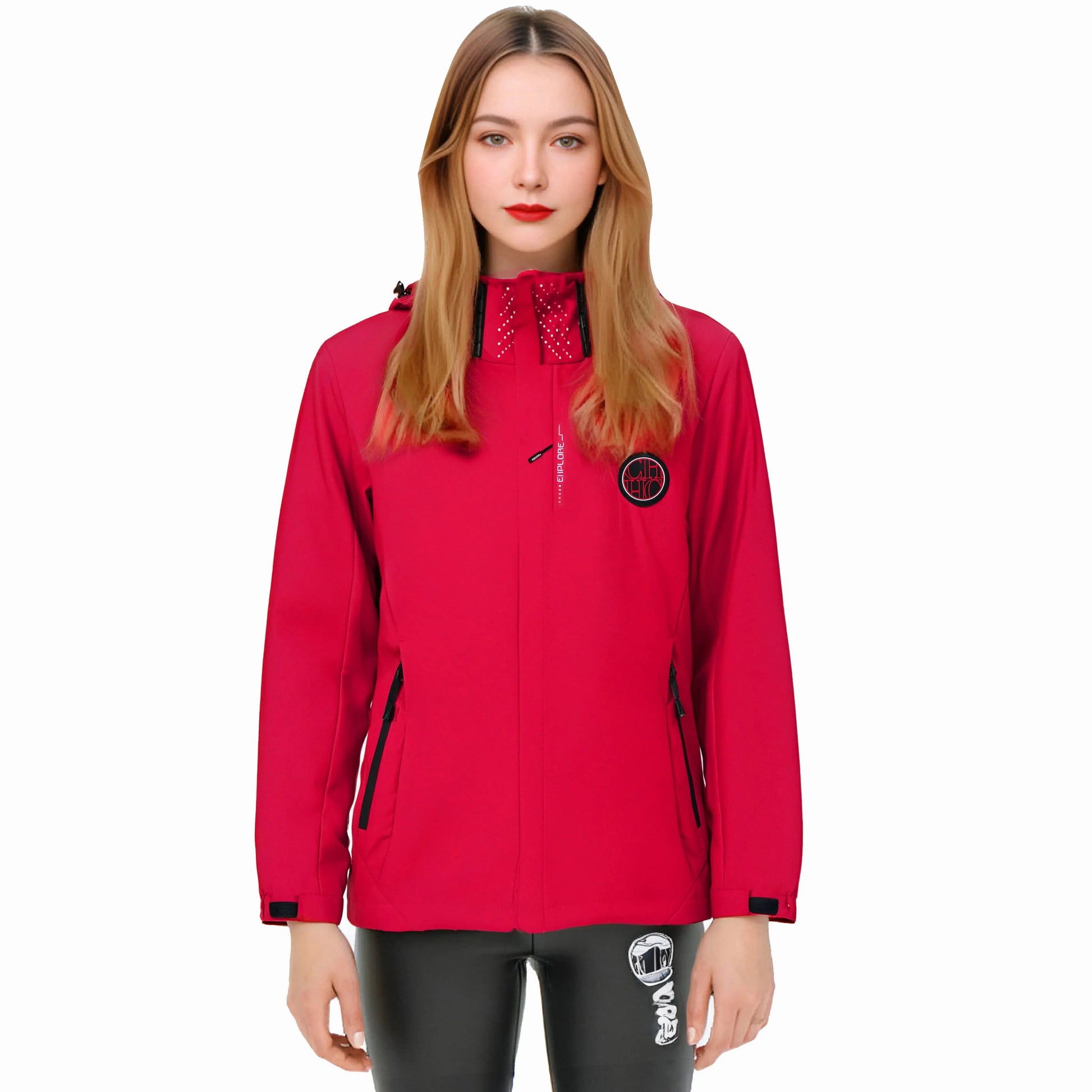 Suzynmom Women Interchange Jacket Spring Outdoor Mountaineering On Foot Jacket Couple Fashion Splicing Color Thin Zipper Coat Male