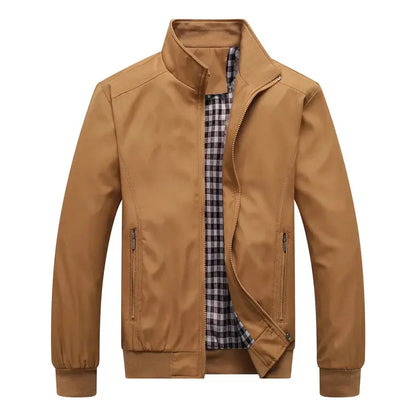 Suzynmom 2025 Spring Autumn Casual Solid Fashion Slim Bomber Jacket Men Overcoat New Arrival Baseball Jackets Men's Jacket M-6XL 8XL Top