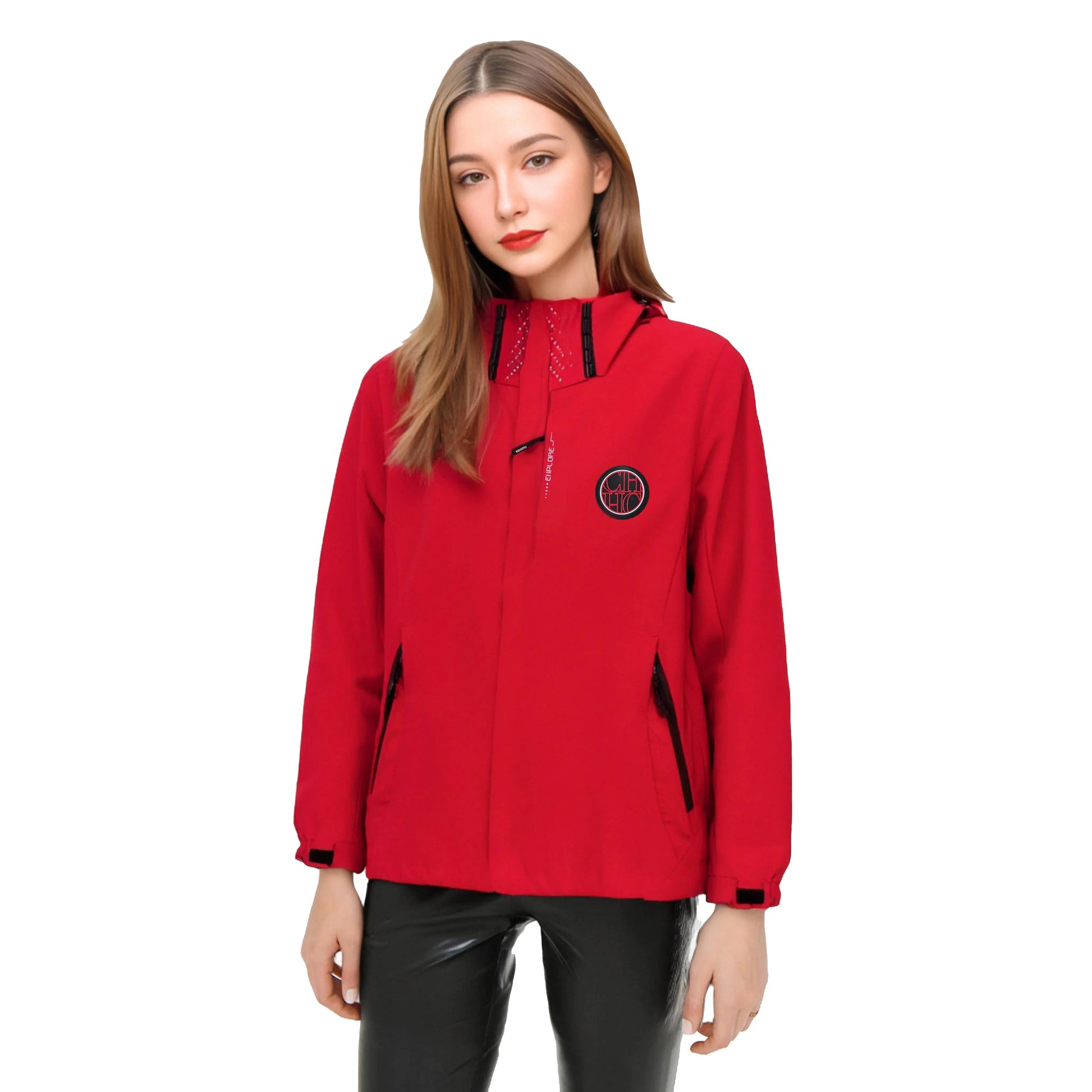 Suzynmom Women Interchange Jacket Spring Outdoor Mountaineering On Foot Jacket Couple Fashion Splicing Color Thin Zipper Coat Male