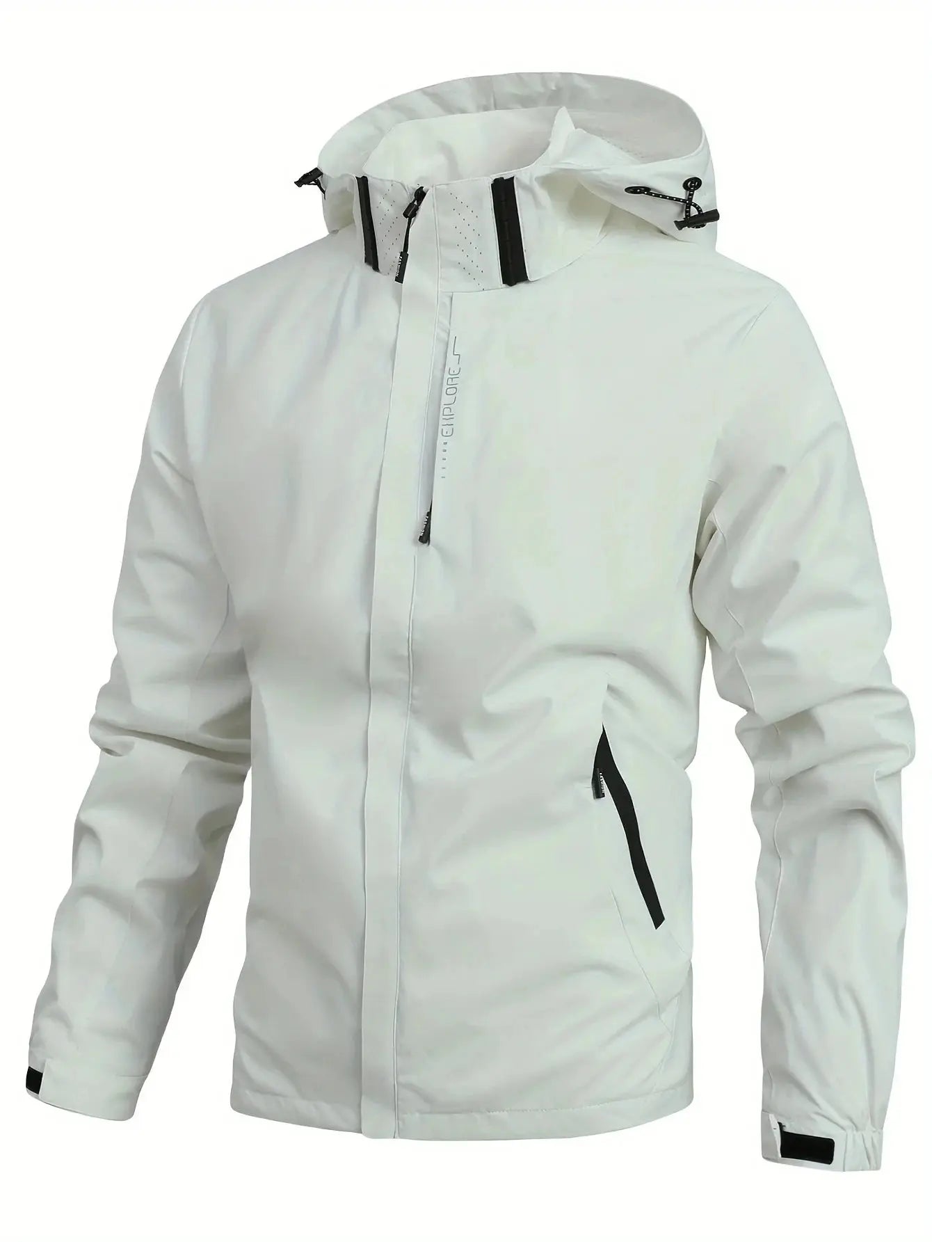 Suzynmom Men's Waterproof Rain Jacket Lightweight Outer Hooded Outdoor Raincoat Hiking Windproof Jacket Climbing Outdoor Jackets