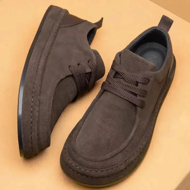 Suzynmom Men's Shoes Are Fashionable Brown Casual Shoes Made of Durable Suede Material Comfortable Walking Shoes Suitable for Daily Wear