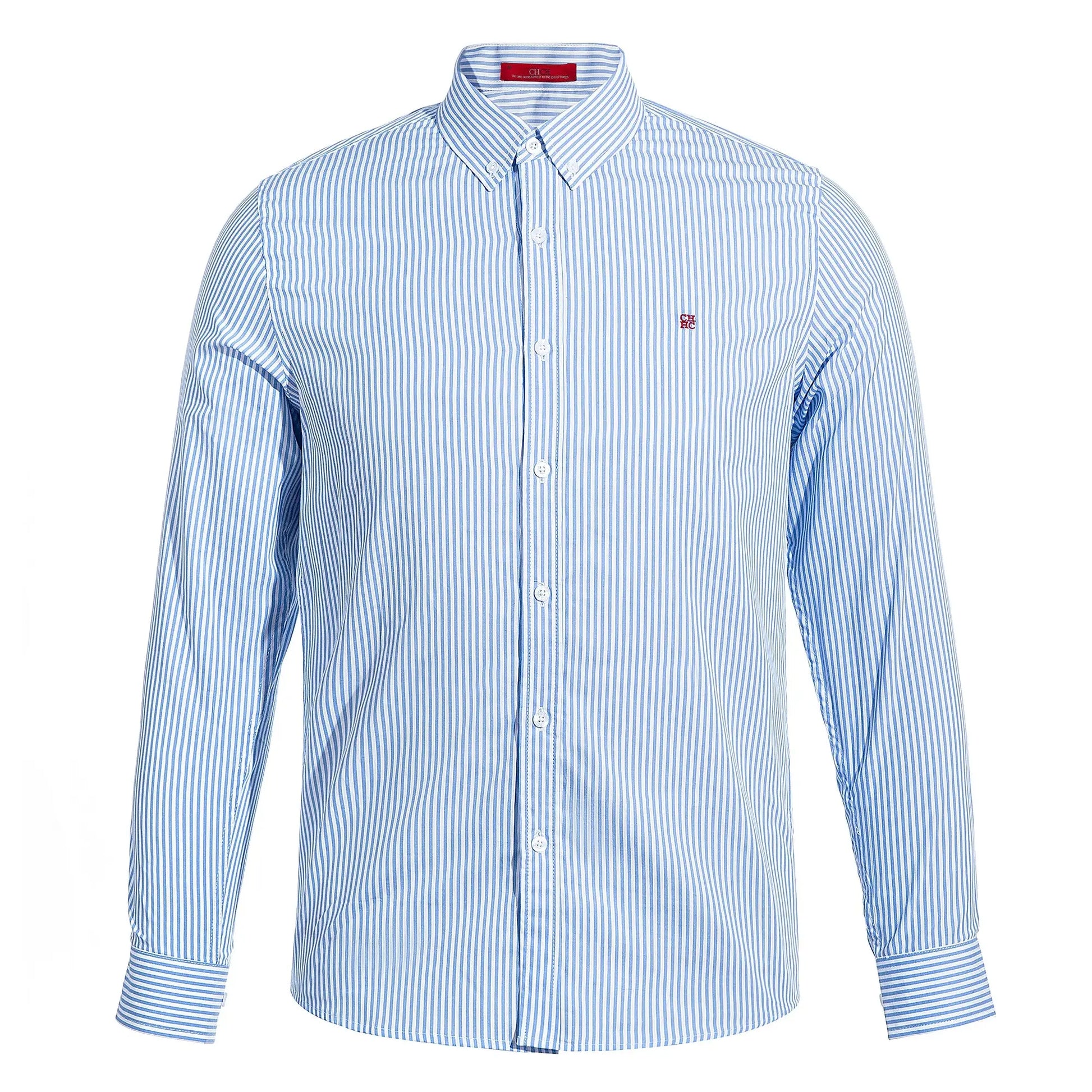 Suzynmom Men's Shirt Elegant Commuting Single Breasted Men's Shirt Business Thin Stripe Design Classic Casual Men's Long Sleeved Blouses