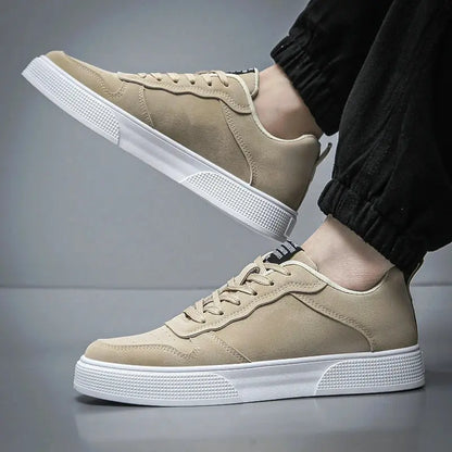 Suzynmom Men's Sneakers Platform Casual Shoes Soft Non Slip Running Shoes Trend Lightweight Flat Shoe Lace-up Shoes for Men Tenis Hombres