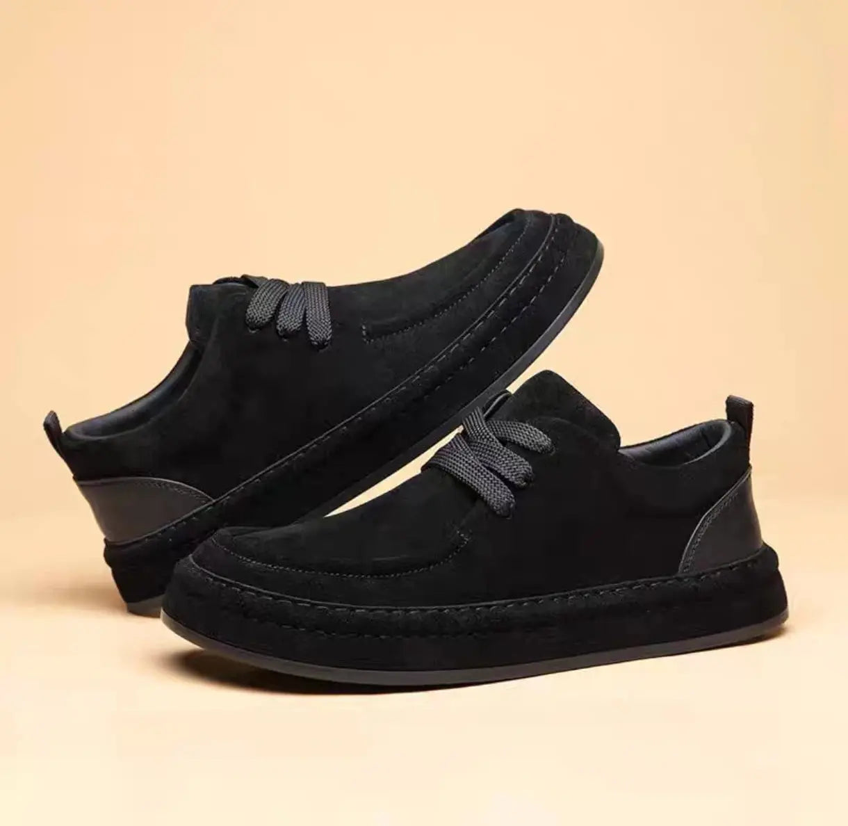 Suzynmom Men's Shoes Are Fashionable Brown Casual Shoes Made of Durable Suede Material Comfortable Walking Shoes Suitable for Daily Wear