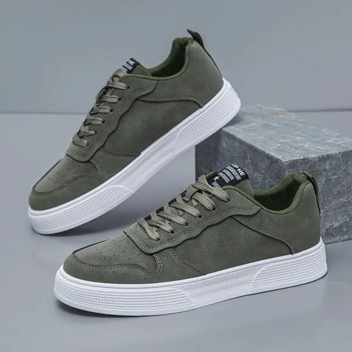 Suzynmom Men's Sneakers Platform Casual Shoes Soft Non Slip Running Shoes Trend Lightweight Flat Shoe Lace-up Shoes for Men Tenis Hombres