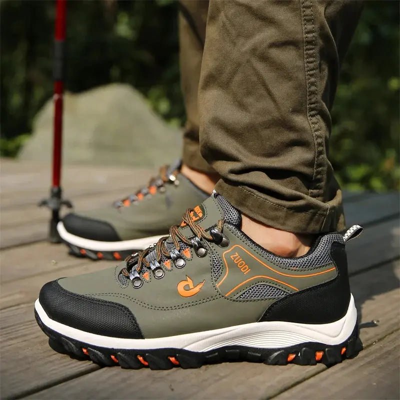 SNORW Men Leather Casual Sneakers - Black, Green, Khaki - SuzynmomSuzynmomSuzynmomSNORW Men Leather Casual Sneakers - Black, Green, Khaki