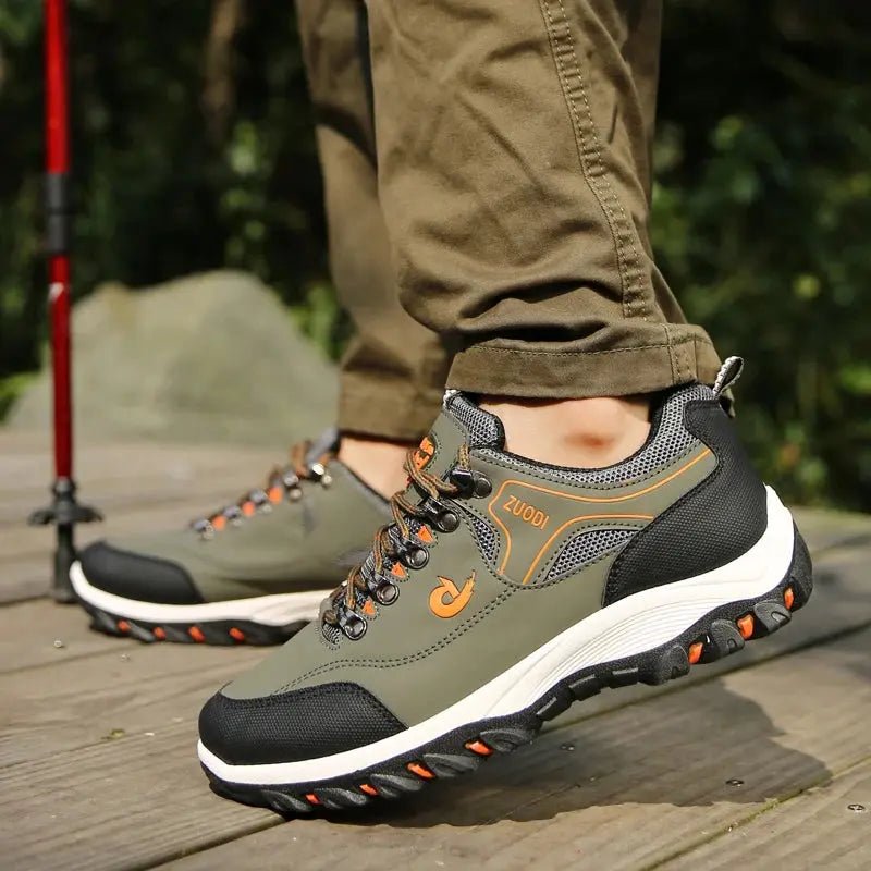SNORW Men Leather Casual Sneakers - Black, Green, Khaki - SuzynmomSuzynmomSuzynmomSNORW Men Leather Casual Sneakers - Black, Green, Khaki