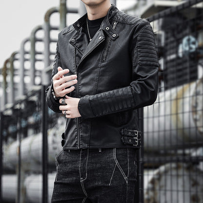 Men's Faux Leather Jacket – Classic Casual Coat