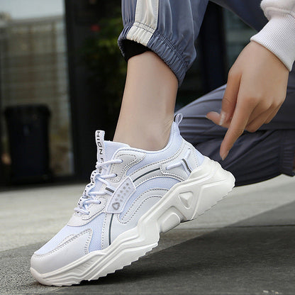 Women's Chunky Sole Sneakers – Casual White Trainers