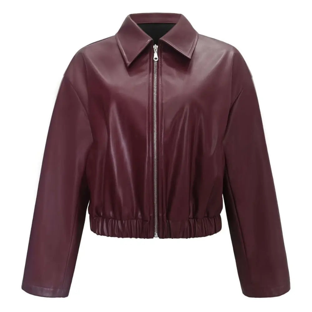 Collar zipper jacket for women