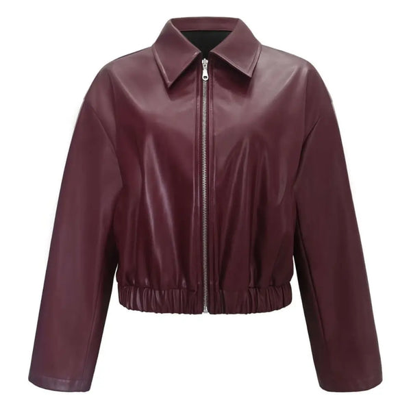 Collar zipper jacket for women
