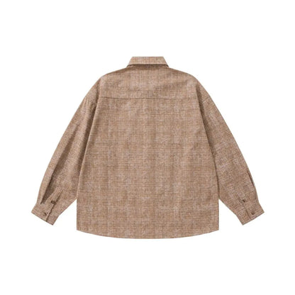 College Wind Long Sleeve Shirt for Men