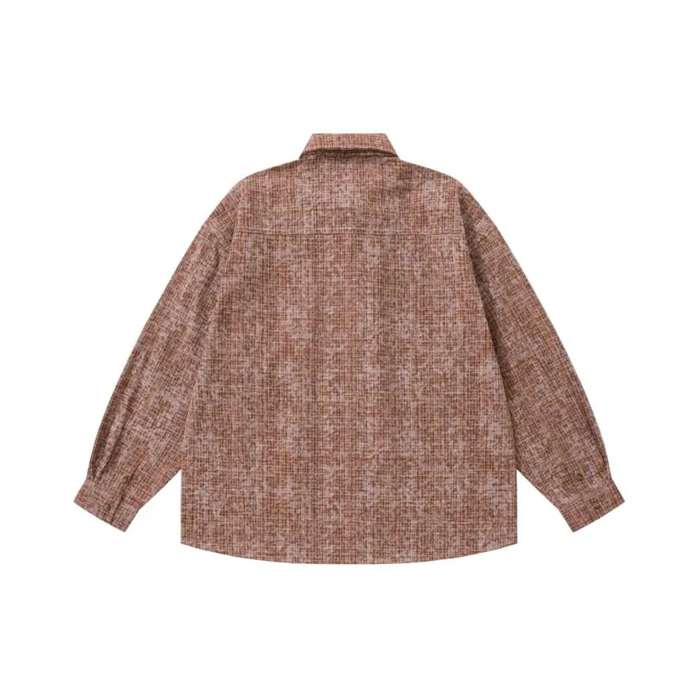 College Wind Long Sleeve Shirt for Men