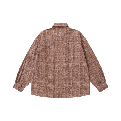 College Wind Long Sleeve Shirt for Men