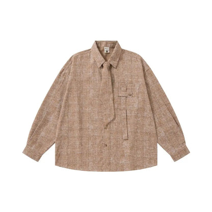 College Wind Long Sleeve Shirt for Men - Yellow / M