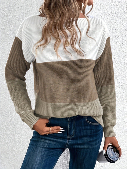 Women's Color-Block Knit Sweater