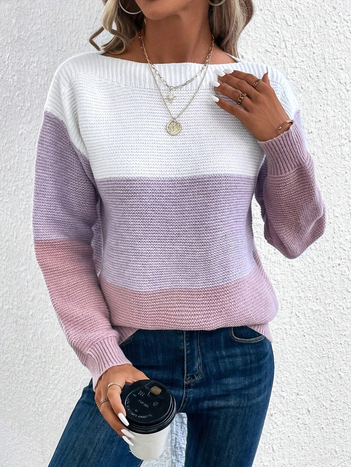 Women's Color-Block Knit Sweater