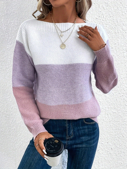 Women's Color-Block Knit Sweater