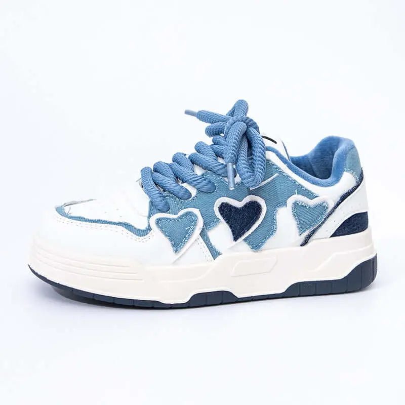 Love Single Shoe Dopamine Design Thick Soled Shoes for Women - White/Pink/Green, White/Blue, Sizes 35 - 40 - SuzynmomSuzynmomeproloLove Single Shoe Dopamine Design Thick Soled Shoes for Women - White/Pink/Green, White/Blue, Sizes 35 - 40