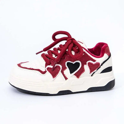 Love Single Shoe Dopamine Design Thick Soled Shoes for Women - White/Pink/Green, White/Blue, Sizes 35 - 40 - SuzynmomSuzynmomeproloLove Single Shoe Dopamine Design Thick Soled Shoes for Women - White/Pink/Green, White/Blue, Sizes 35 - 40